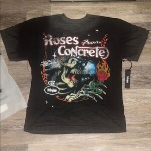 Civil Regime S.I.N Roses Don’t Die 199X oversized T-shirt vintage black | Large